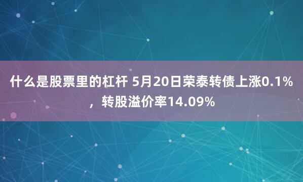 什么是股票里的杠杆 5月20日荣泰转债上涨0.1%，转股溢价率14.09%